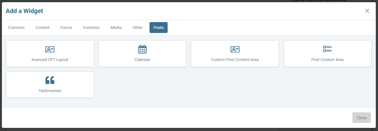 Add a Posts Widget